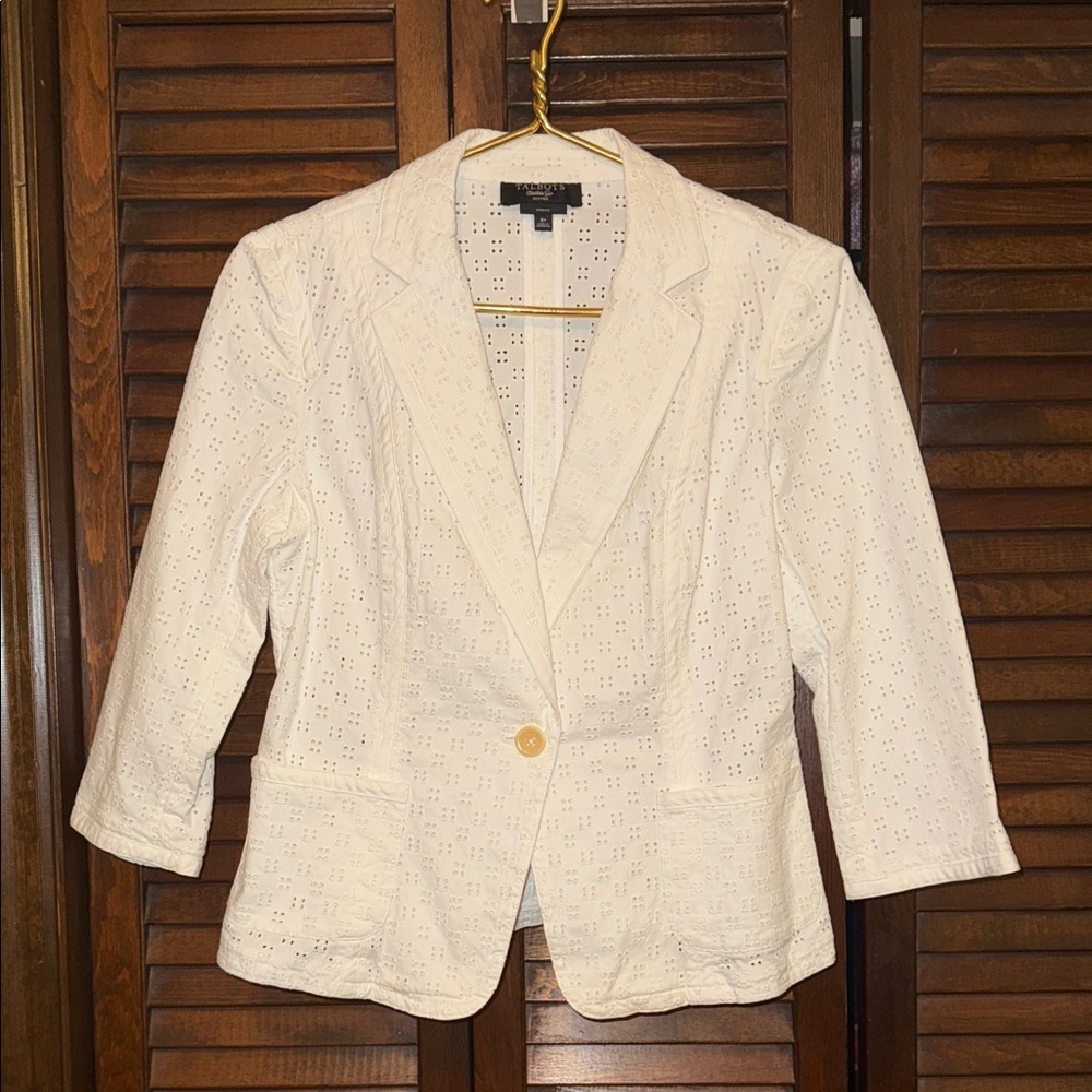 Talbots Petite Women's Eyelet Blazer